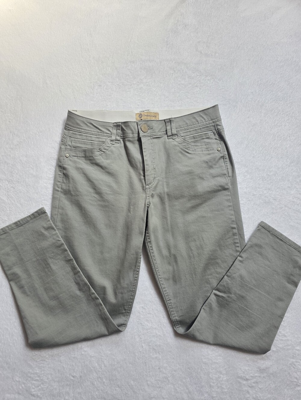 Democracy Ab Technology Gray Stretch Slim Straight Jeans Women's Size 12